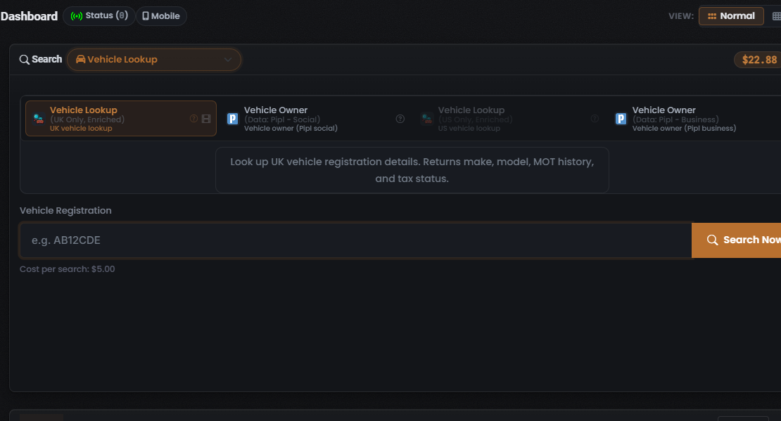 Vehicle Search type, Owner vs enriched-lookup modules